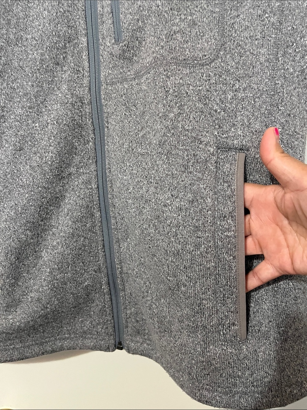 Orvis R65 Sweater Fleece Vest Men’s Medium Full Zip Recycled Polyester - Gray - Picture 5 of 10